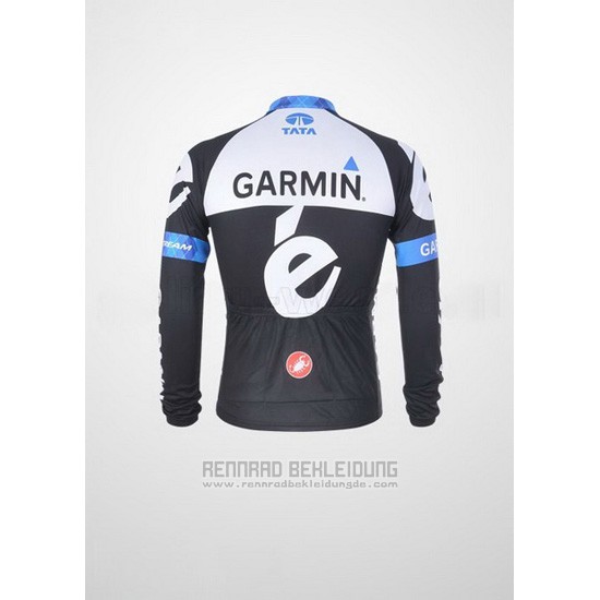 2011 Fahrradbekleidung Garmin Cervelo Wei und Shwarz Trikot Langarm und Tragerhose